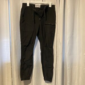 REI cooperative gray Joggers with Zipper details, drawstring waist. Size 8
